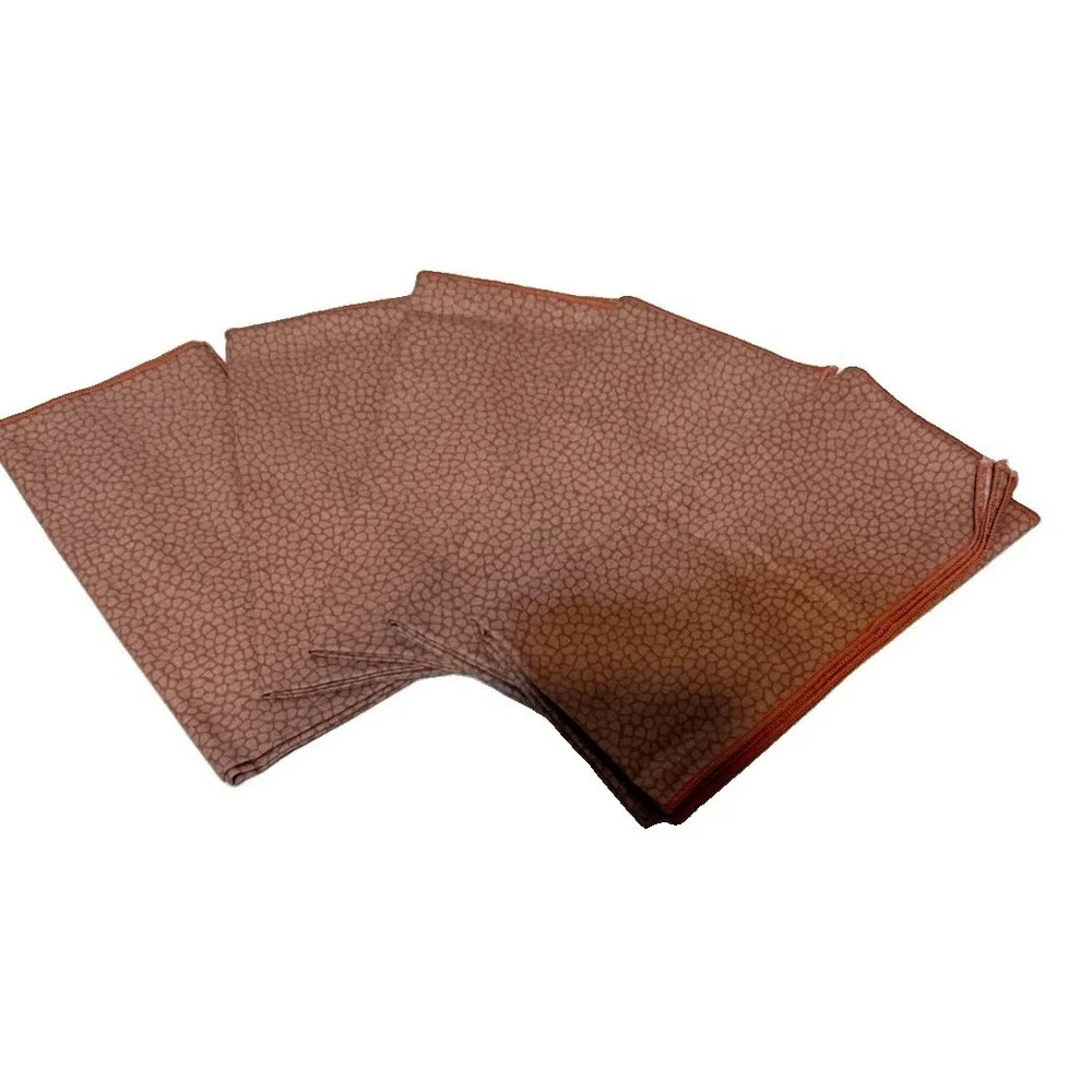 Vintage Mid Century Napkins Thick Burnt Orange 17